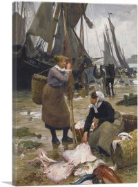 The Arrival Of The Fishing Boats-1-Panel-26x18x1.5 Thick