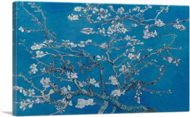 Branches with Almond Blossom - Blue Rectangle 1890-1-Panel-18x12x1.5 Thick