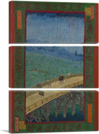 Bridge in the Rain 1887-3-Panels-90x60x1.5 Thick