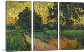 Landscape at Twilight 1890-3-Panels-60x40x1.5 Thick
