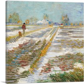 Landscape with Snow 1888-1-Panel-36x36x1.5 Thick
