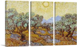 Olive Trees 1889-3-Panels-90x60x1.5 Thick