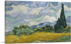 A Wheatfield with Cypresses  1889-1-Panel-60x40x1.5 Thick