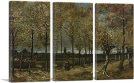 Poplars Near Nuenen 1885-3-Panels-90x60x1.5 Thick