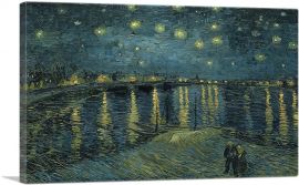 Starry Night Over the Rhone 1888-1-Panel-26x18x1.5 Thick