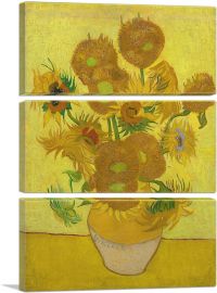 Sunflowers 1889-3-Panels-90x60x1.5 Thick