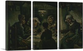 The Potato Eaters 1885-3-Panels-90x60x1.5 Thick