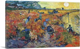 The Red Vineyard at Arles 1888-1-Panel-40x26x1.5 Thick