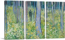Undergrowth With Two Figures 1889-3-Panels-60x40x1.5 Thick