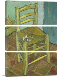 Van Gogh's Chair 1888-3-Panels-60x40x1.5 Thick