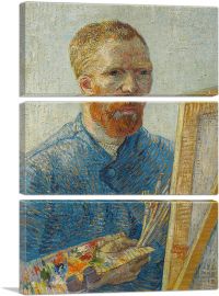 Vincent van Gogh Self-Portrait 1888-3-Panels-90x60x1.5 Thick