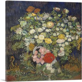 Bouquet of Flowers in a Vase 1890-1-Panel-12x12x1.5 Thick