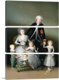 The Duke of Osuna and His Family 1788-3-Panels-90x60x1.5 Thick