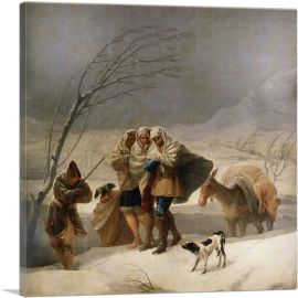 The Snowstorm - Winter 1787-1-Panel-12x12x1.5 Thick