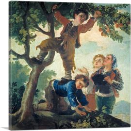 Boys Picking Fruit 1778-1-Panel-18x18x1.5 Thick