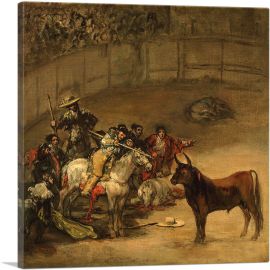 Bullfight 1824-1-Panel-36x36x1.5 Thick