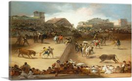 Bullfight in a Divided Ring-1-Panel-18x12x1.5 Thick
