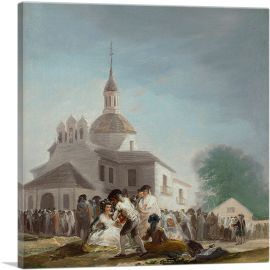 Pilgrimage to the Church of San Isidro 1788-1-Panel-12x12x1.5 Thick