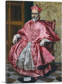 Portrait of the Cardinal Guevarra 1604-1-Panel-60x40x1.5 Thick