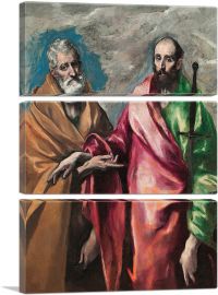 Saint Peter and Saint Paul 1600-3-Panels-90x60x1.5 Thick