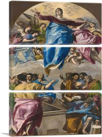 The Assumption of the Virgin 1577-3-Panels-60x40x1.5 Thick