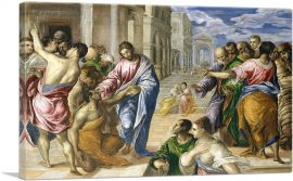 The Miracle of Christ Healing the Blind-1-Panel-18x12x1.5 Thick