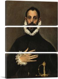 The Nobleman with his Hand on his Chest 1580-3-Panels-60x40x1.5 Thick