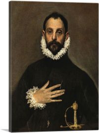 The Nobleman with his Hand on his Chest 1580-1-Panel-60x40x1.5 Thick
