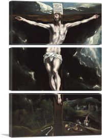 Christ on the Cross 1610-3-Panels-60x40x1.5 Thick