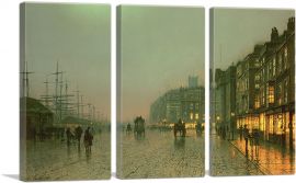 Liverpool from Wapping 1885-3-Panels-90x60x1.5 Thick