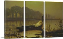 The Lady Of Shalott-3-Panels-90x60x1.5 Thick