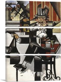 Man In a Cafe 1912-3-Panels-90x60x1.5 Thick