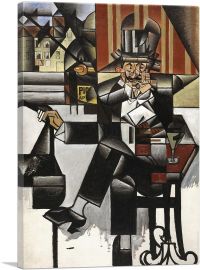 Man In a Cafe 1912-1-Panel-12x8x.75 Thick