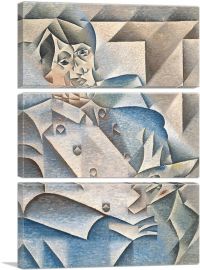 Portrait Of Picasso 1912-3-Panels-90x60x1.5 Thick