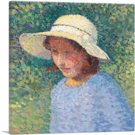 Young Girl In Hat-1-Panel-18x18x1.5 Thick