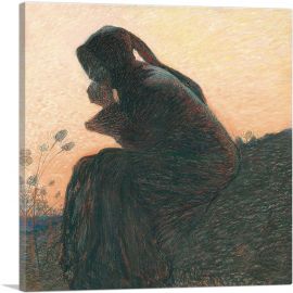 Dante Meditating Pastel On Paper-1-Panel-18x18x1.5 Thick