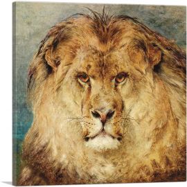 A Lion's Head-1-Panel-12x12x1.5 Thick