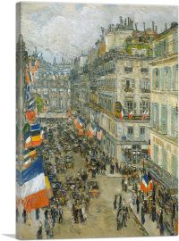 July Fourteenth - Rue Daunou 1910-1-Panel-26x18x1.5 Thick