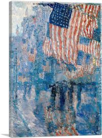 Street in the Rain 1917-1-Panel-18x12x1.5 Thick
