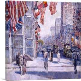 Early Morning on the Avenue in May 1917-1-Panel-18x18x1.5 Thick