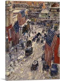 Flags on 57th Street 1918-1-Panel-26x18x1.5 Thick