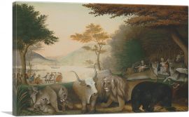 The Peaceable Kingdom with Bear and Longhorn-1-Panel-40x26x1.5 Thick