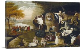 Peaceable Kingdom With Bull 1833-1-Panel-40x26x1.5 Thick