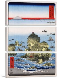Futami Bay in Ise Province 1858-3-Panels-90x60x1.5 Thick