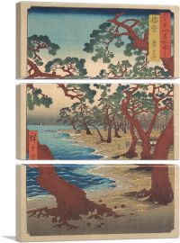 Maiko Beach - Harima Province 1853-3-Panels-60x40x1.5 Thick