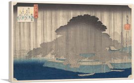 Night Rain at Karasaki 1835-1-Panel-12x8x.75 Thick