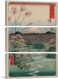 Otsuki Plain in Kai Province-3-Panels-90x60x1.5 Thick