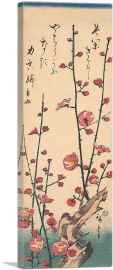 Red Blossom Plum 1847-1-Panel-36x12x1.5 Thick