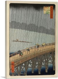 Sudden Shower at Ohashi Bridge 1857-1-Panel-26x18x1.5 Thick