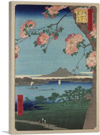Suijin Shrine and Massaki on Sumida River-1-Panel-18x12x1.5 Thick